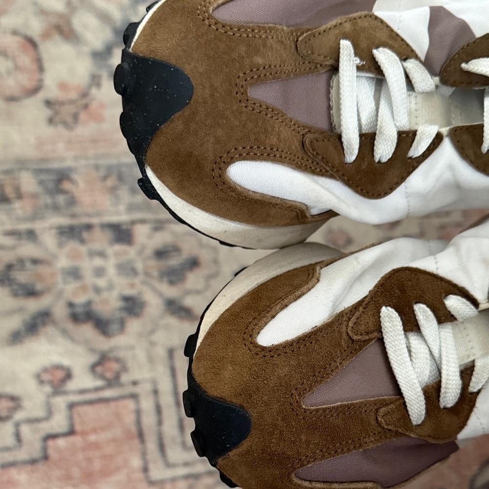 New Balance Brown White Retro Runner Sneakers - Picture 8 of 10